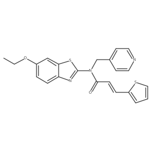 (E)-N-(6-ethoxybenzo[d]thiazol-2-yl)-N-(pyridin-4-ylmethyl)-3-(thiophen-2-yl)acrylamide Structure
