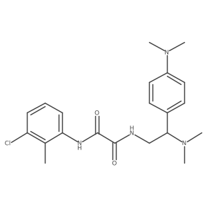 N1-(3-chloro-2-methylphenyl)-N2-(2-(dimethylamino)-2-(4-(dimethylamino)phenyl)ethyl)oxalamide结构式