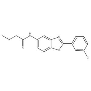 N-[2-(3-chlorophenyl)-1,3-benzoxazol-5-yl]butanamide Structure