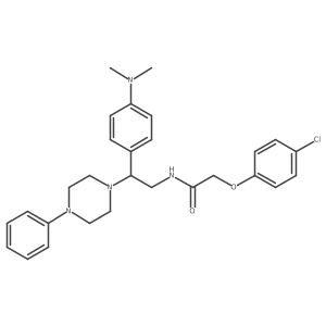 2-(4-chlorophenoxy)-N-(2-(4-(dimethylamino)phenyl)-2-(4-phenylpiperazin-1-yl)ethyl)acetamide Structure
