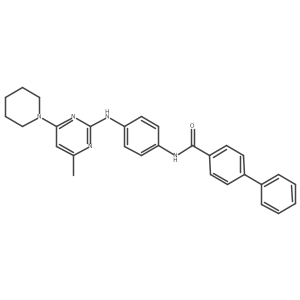 N-(4-{[4-methyl-6-(piperidin-1-yl)pyrimidin-2-yl]amino}phenyl)-[1,1'-biphenyl]-4-carboxamide Structure