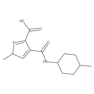 1-Methyl-4-[[(4-methylcyclohexyl)amino]carbonyl]-1H-pyrazole-3-carboxylic acid Structure