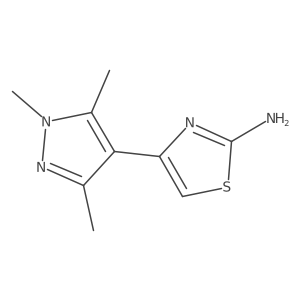 4-(Trimethyl-1h-pyrazol-4-yl)-1,3-thiazol-2-amine结构式