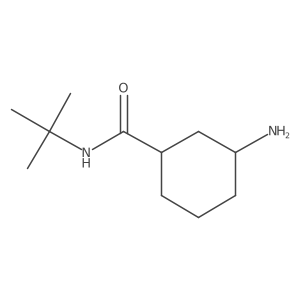 3-Amino-N-(1,1-dimethylethyl)cyclohexanecarboxamide结构式