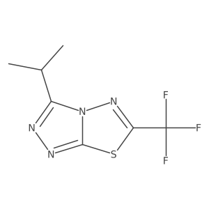 CC(C)c1nnc2sc(C(F)(F)F)nn12结构式