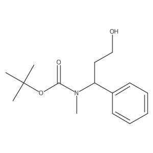 Tert-butyl (3-hydroxy-1-phenylpropyl)methylcarbamate结构式