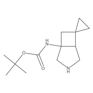 tert-Butyl ((1S,5R)-3-azaspiro[bicyclo[3.2.0]heptane-6,1'-cyclopropan]-1-yl)carbamate结构式