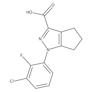 1-(3-chloro-2-fluorophenyl)-1H,4H,5H,6H-cyclopenta[c]pyrazole-3-carboxylic acid结构式