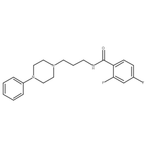 2,4-difluoro-N-[3-(4-phenylpiperazin-1-yl)propyl]benzamide结构式