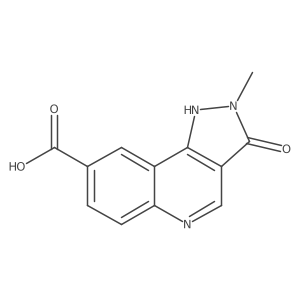 Cn1[nH]c2c(cnc3ccc(C(=O)O)cc32)c1=O结构式