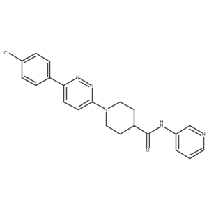 O=C(Nc1cccnc1)C1CCN(c2ccc(-c3ccc(Cl)cc3)nn2)CC1结构式
