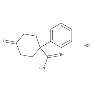 4-Oxo-1-phenylcyclohexane-1-carboximidamide hydrochloride Structure