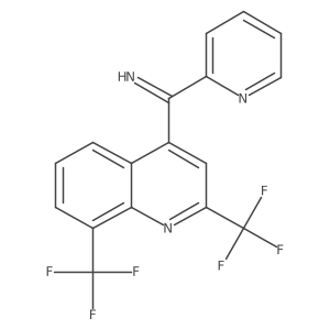 I+/--2-Pyridinyl-2,8-bis(trifluoromethyl)-4-quinolinemethanimine结构式