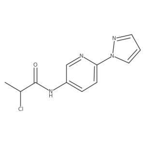 2-chloro-N-(6-pyrazol-1-ylpyridin-3-yl)propanamide Structure