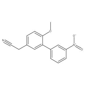 (6-Methoxy-3'-nitro-biphenyl-3-yl)-acetonitrile结构式