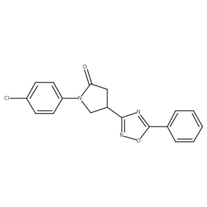 1-(4-Chlorophenyl)-4-(5-phenyl-1,2,4-oxadiazol-3-yl)pyrrolidin-2-one Structure