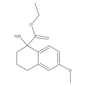 Ethyl 1-amino-6-methoxy-1,2,3,4-tetrahydronaphthalene-1-carboxylate结构式