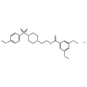 3,5-dimethoxy-N-(2-(4-((4-methoxyphenyl)sulfonyl)piperazin-1-yl)ethyl)benzamide hydrochloride结构式