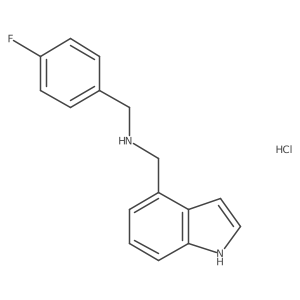 N-((1H-Indol-4-yl)methyl)-1-(4-fluorophenyl)methanamine hydrochloride结构式