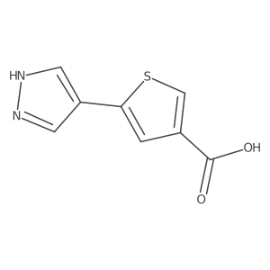 5-(1H-Pyrazol-4-YL)thiophene-3-carboxylic acid Structure