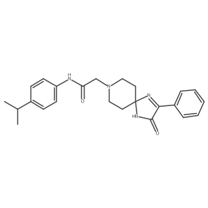 N-(4-isopropylphenyl)-2-(3-oxo-2-phenyl-1,4,8-triazaspiro[4.5]dec-1-en-8-yl)acetamide结构式