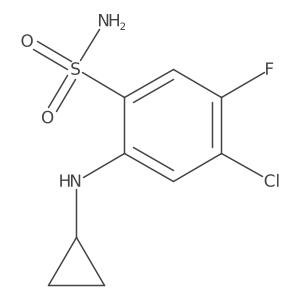 4-Chloro-2-(cyclopropylamino)-5-fluorobenzenesulfonamide Structure