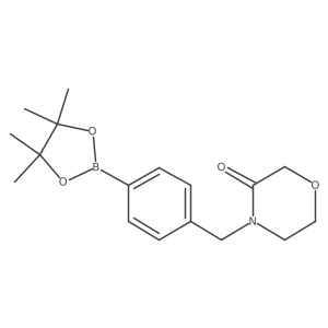 4-[4-(4,4,5,5-Tetramethyl-[1,3,2]dioxaborolan-2-yl)-benzyl]morpholin-3-one Structure