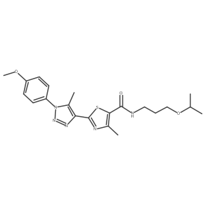 N-(3-isopropoxypropyl)-2-(1-(4-methoxyphenyl)-5-methyl-1H-1,2,3-triazol-4-yl)-4-methylthiazole-5-carboxamide Structure