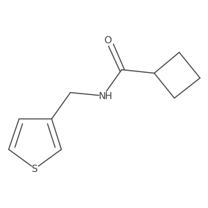 N-(thiophen-3-ylmethyl)cyclobutanecarboxamide结构式