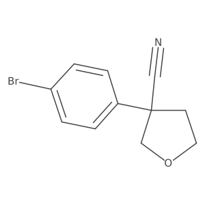 3-(4-Bromophenyl)tetrahydrofuran-3-carbonitrile Structure