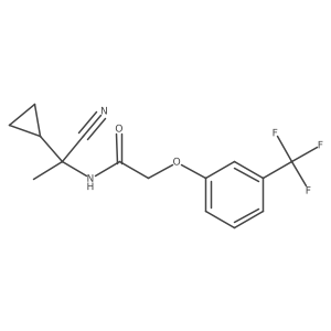 N-(1-cyano-1-cyclopropylethyl)-2-[3-(trifluoromethyl)phenoxy]acetamide结构式
