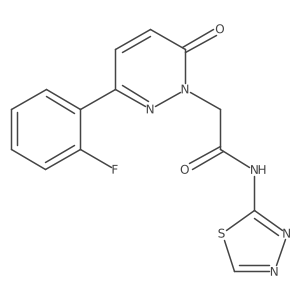 2-[3-(2-fluorophenyl)-6-oxopyridazin-1(6H)-yl]-N-[(2E)-1,3,4-thiadiazol-2(3H)-ylidene]acetamide Structure