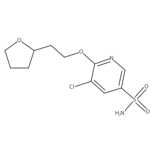 5-Chloro-6-[2-(oxolan-2-yl)ethoxy]pyridine-3-sulfonamide Structure