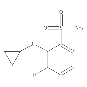 2-Cyclopropoxy-3-iodobenzenesulfonamide结构式