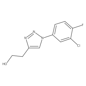 2-[1-(3-chloro-4-fluorophenyl)-1H-1,2,3-triazol-4-yl]ethan-1-ol结构式