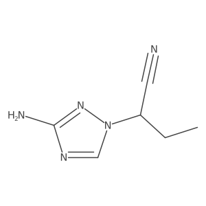 2-(3-amino-1H-1,2,4-triazol-1-yl)butanenitrile Structure