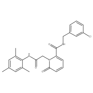 N-(3-chlorobenzyl)-1-(2-(mesitylamino)-2-oxoethyl)-6-oxo-1,6-dihydropyridine-2-carboxamide Structure