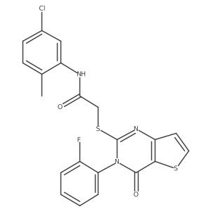 N-(5-chloro-2-methylphenyl)-2-{[3-(2-fluorophenyl)-4-oxo-3,4-dihydrothieno[3,2-d]pyrimidin-2-yl]sulfanyl}acetamide Structure