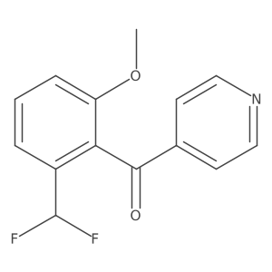 Methanone, [2-(difluoromethyl)-6-methoxyphenyl]-4-pyridinyl-结构式