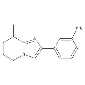 3-{8-methyl-5H,6H,7H,8H-imidazo[1,2-a]pyridin-2-yl}aniline结构式