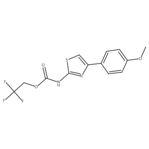 2,2,2-trifluoroethyl N-[4-(4-methoxyphenyl)-1,3-thiazol-2-yl]carbamate结构式