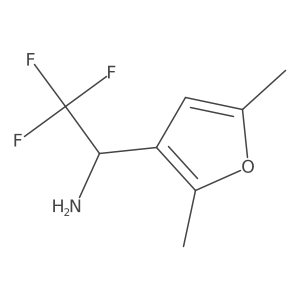 1-(2,5-Dimethylfuran-3-yl)-2,2,2-trifluoroethan-1-amine结构式