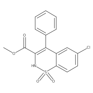 methyl 6-chloro-1,1-dioxo-4-phenyl-2H-1lambda6,2-benzothiazine-3-carboxylate结构式