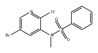 N-(5-Bromo-2-chloro-3-pyridinyl)-N-methylbenzenesulfonamide结构式