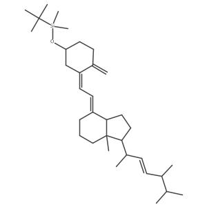 [(1S,3E)-3-[(2E)-2-[(1R,7aR)-1-[(E,2R,5R)-5,6-dimethylhept-3-en-2-yl]-7a-methyl-2,3,3a,5,6,7-hexahydro-1H-inden-4-ylidene]ethylidene]-4-methylidenecyclohexyl]oxy-tert-butyl-dimethylsilane结构式