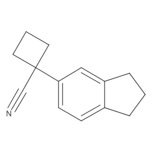 1-(2,3-Dihydro-1h-inden-5-yl)cyclobutane-1-carbonitrile结构式