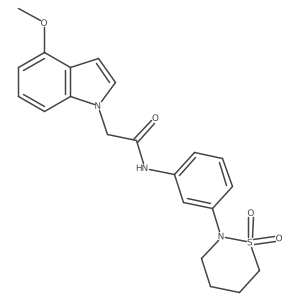 N-[3-(1,1-dioxido-1,2-thiazinan-2-yl)phenyl]-2-(4-methoxy-1H-indol-1-yl)acetamide Structure