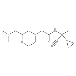 N-(1-cyano-1-cyclopropylethyl)-2-{2-[(dimethylamino)methyl]morpholin-4-yl}acetamide结构式