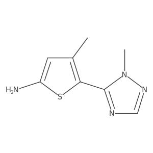 4-Methyl-5-(1-methyl-1h-1,2,4-triazol-5-yl)thiophen-2-amine Structure