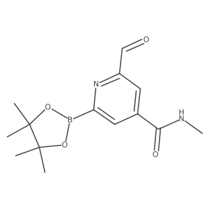2-Formyl-N-methyl-6-(4,4,5,5-tetramethyl-1,3,2-dioxaborolan-2-yl)isonicotinamide Structure